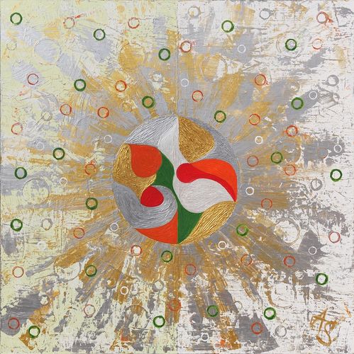 Nitro Slunce, 90 x 90 cm, reprodukce na plátně