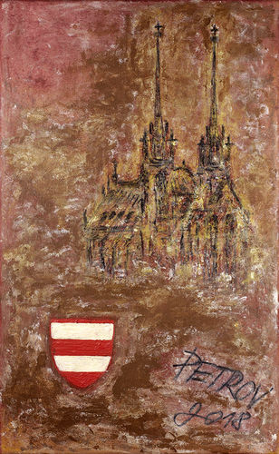 Petrov, 30 x 50 cm, akryl a olej na plátně